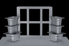 Accucold Stainless steel kit with frame and 6 steam table pans for use in Summit ADRD24 – KITADRD24 - Detail