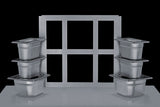 Accucold Stainless steel kit with frame and 6 steam table pans for use in Summit ADRD24 – KITADRD24 - Detail