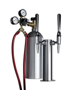 Accucold Dual tap system with nitrogen tank to serve nitro-infused coffee from most beer dispensers