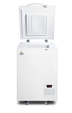 Accucold -85º C capable laboratory chest freezer with set of 6box racks included