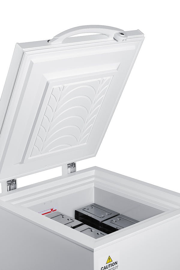 Accucold -85º C capable laboratory chest freezer with set of 6box racks included
