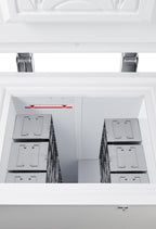 Accucold -85º C capable laboratory chest freezer with set of 6box racks included