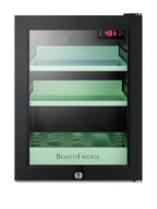 Accucold BeautiFridge cosmetics refrigerator with mint shelving and glass door (Model LX114LGLHD)