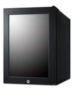 Accucold BeautiFridge cosmetics refrigerator with ruby shelving and tinted glass door (Model LX114LRT1LHD)