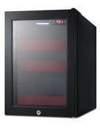 BeautiFridge cosmetics refrigerator with ruby shelving and glass door (Model LX114LRLHD)