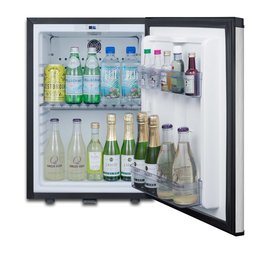 Accucold Compact minibar with stainless steel door and black cabinet (Model MB26SSLHD) Main image