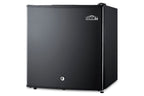 Accucold Compact solid door minibar in black with front lock (Model MB41B)