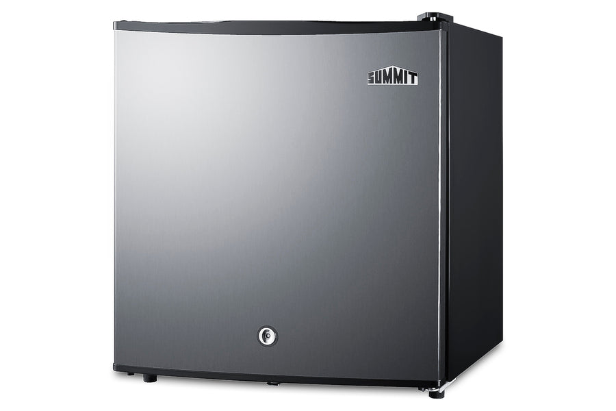 Compact minibar with stainless steel door and front lock
