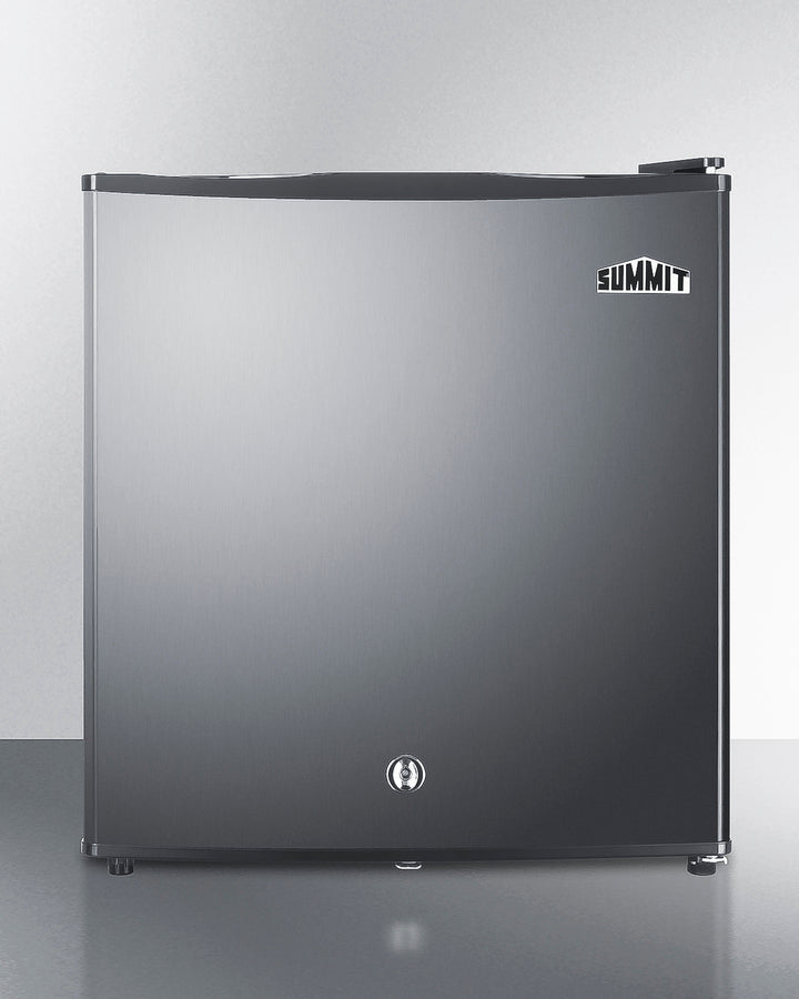 Compact minibar with stainless steel door and front lock