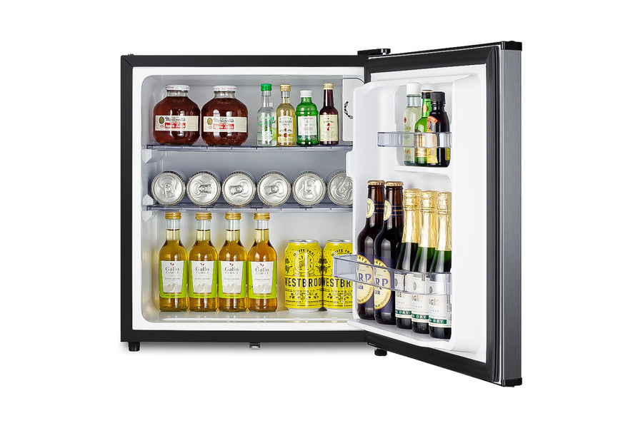 Compact minibar with stainless steel door and front lock