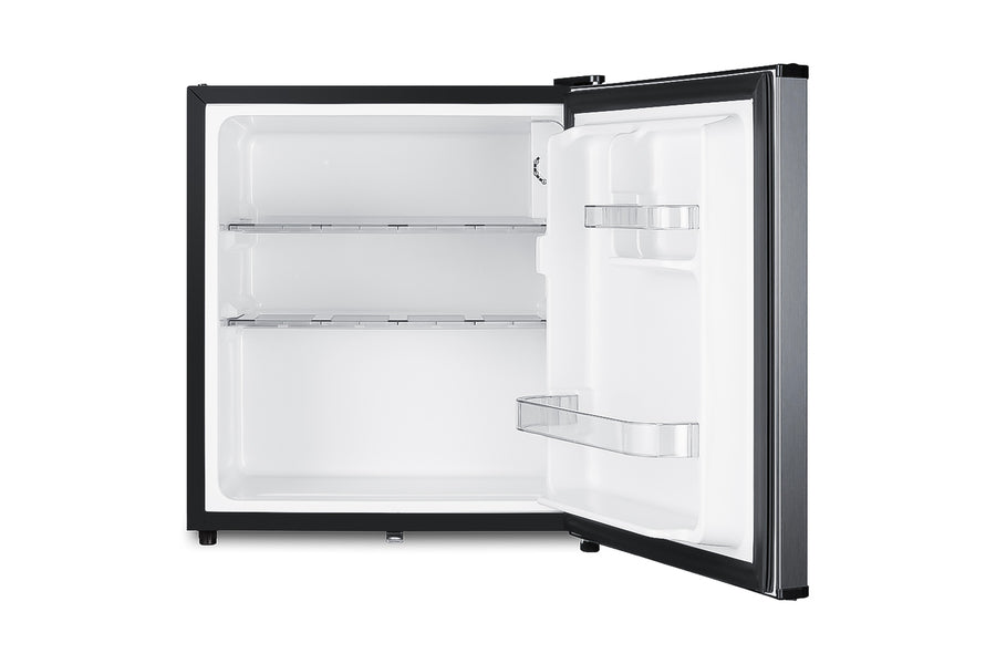 Compact minibar with stainless steel door and front lock