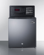 Stainless steel door minibar, hotel safe, and stacking kit (Model MBSAFESS)