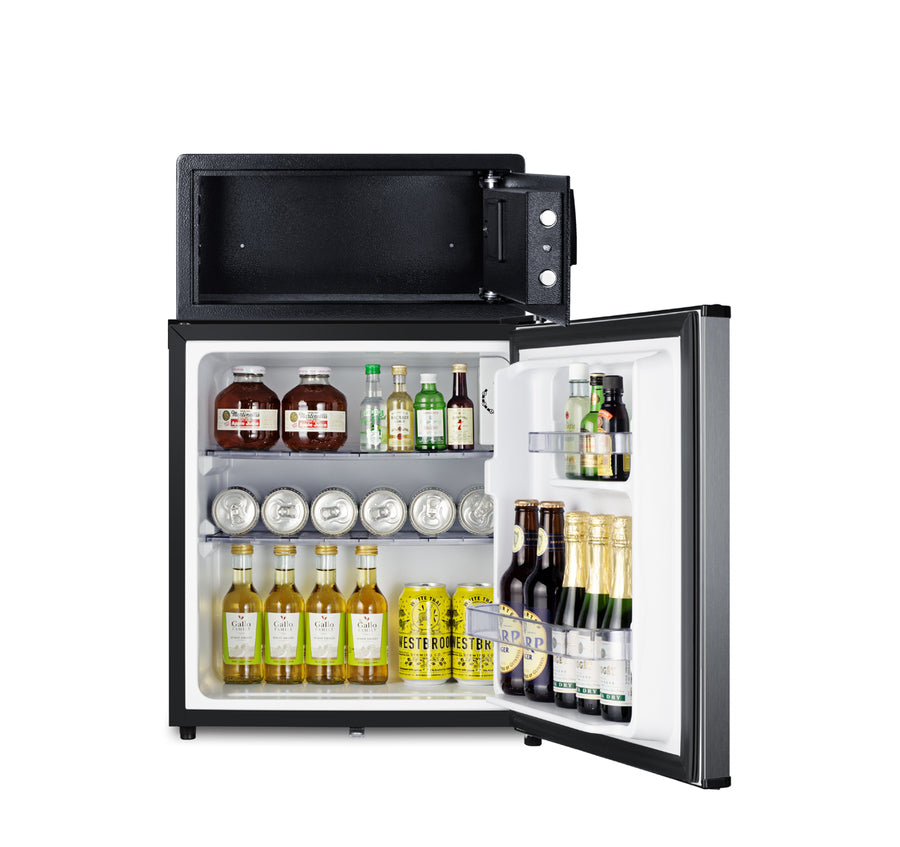 Stainless steel door minibar, hotel safe, and stacking kit (Model MBSAFESS) Main image