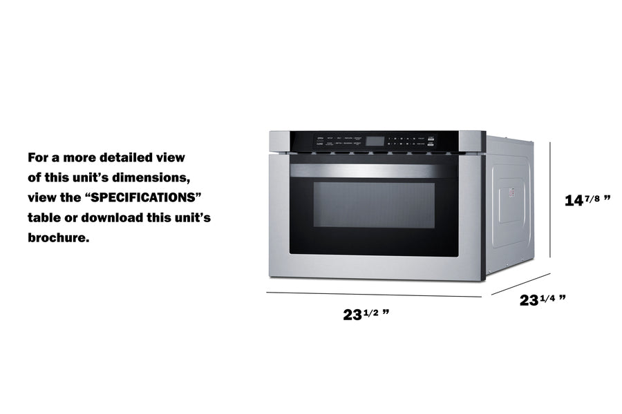24" Wide Drawer Microwave