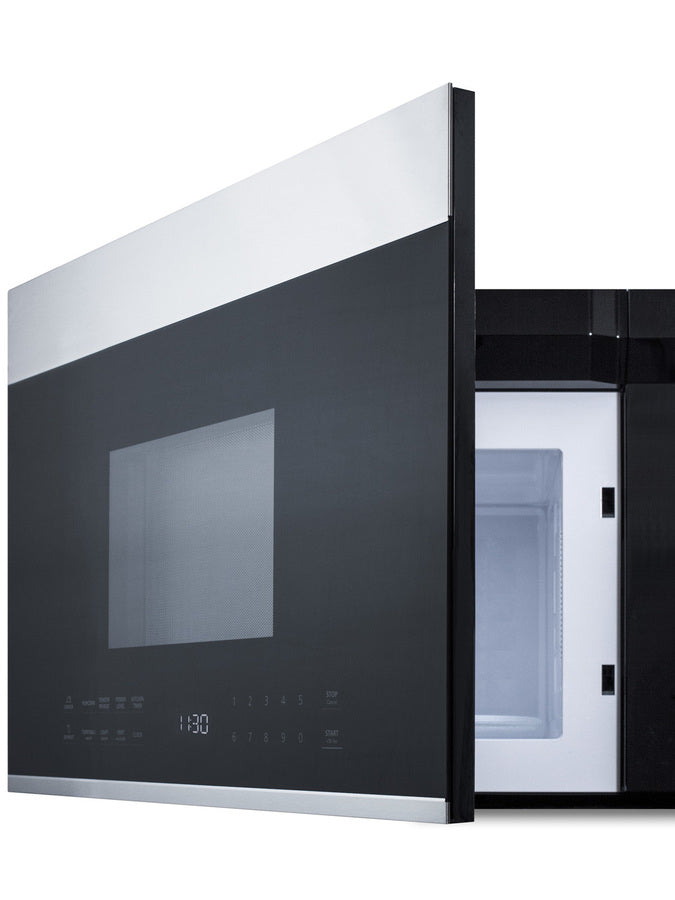 Accucold 24" Wide Over-the-range Microwave with Hood in Black and Stainless Steel (Model MHOTR24SS)