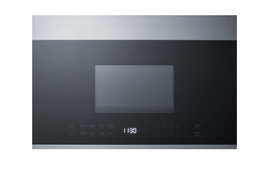 Accucold 24" Wide Over-the-range Microwave with Hood in Black and Stainless Steel (Model MHOTR24SS)
