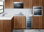 Accucold 24" Wide Over-the-range Microwave with Hood in Black and Stainless Steel (Model MHOTR24SS)