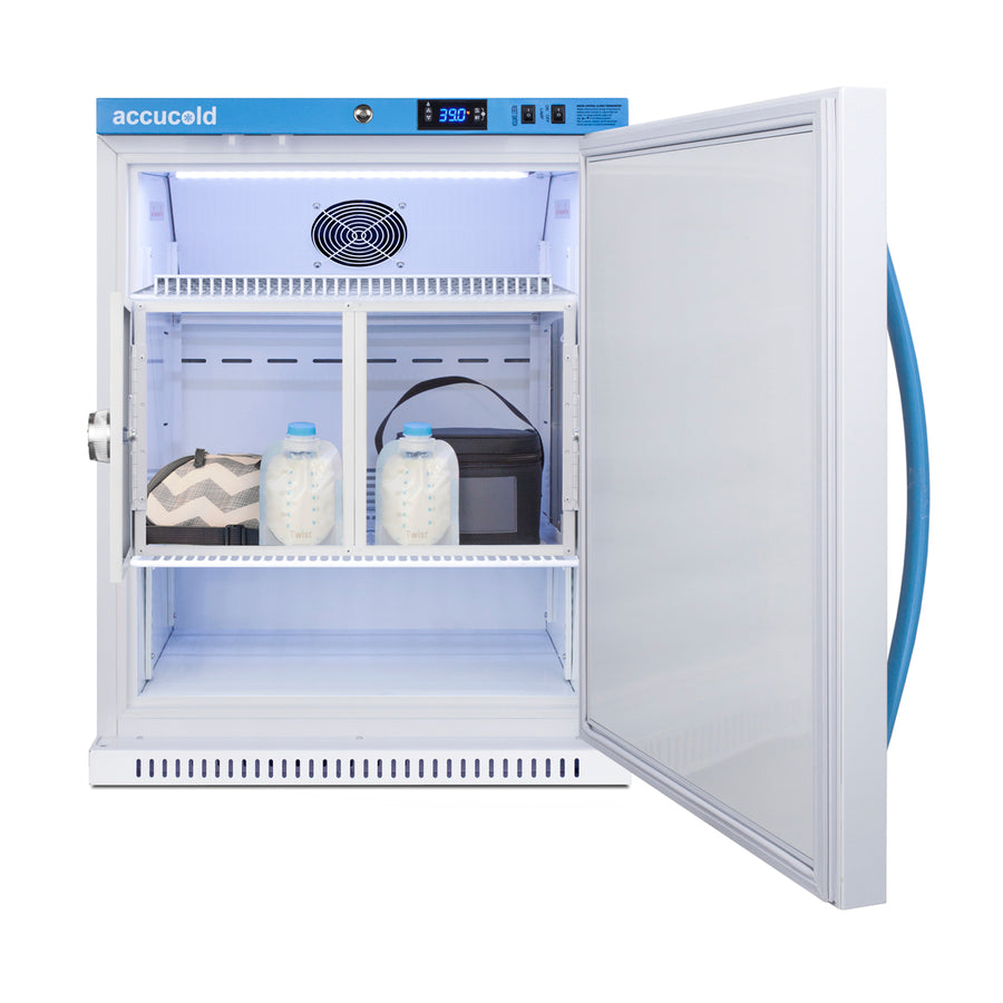MomCube ADA height breast milk refrigerator, ADA (Model MLRS62BIADAMCLK)