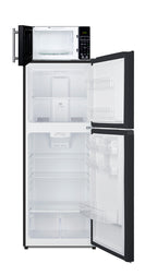 Accucold Mid-sized refrigerator-freezer and microwave with built-in allocator, with brackets included (ships in 3 boxes on one pa (Model MRF1087BA)
