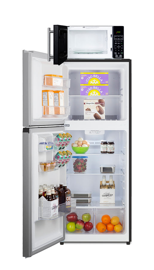 Accucold Mid-sized refrigerator-freezer and microwave with built-in allocator, with brackets included (ships in 3 boxes on one pa (Model MRF1089PLALHD)