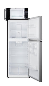 Mid-sized refrigerator-freezer and microwave with built-in allocator, with brackets included (ships in 3 boxes on one pa (Model MRF1089PLA) - Open