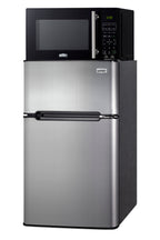 Accucold Compact 2-door refrigerator-freezer and microwave with built-in allocator, with brackets included (ships in 3 boxes on o (Model MRF34BSSA)