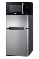 Accucold Compact 2-door refrigerator-freezer and microwave with built-in allocator, with brackets included (ships in 3 boxes on o (Model MRF34BSSA)