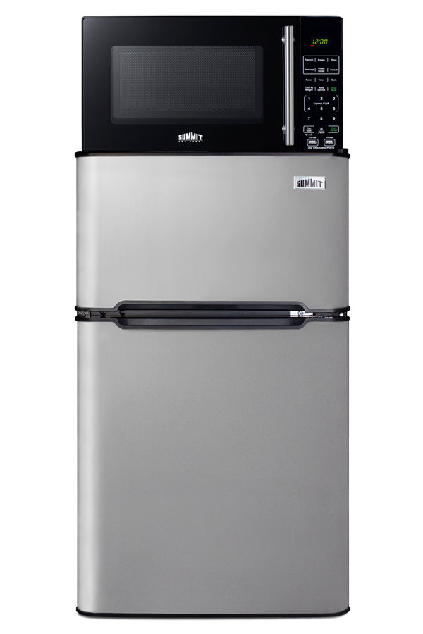 Compact 2-door refrigerator-freezer and microwave with built-in allocator, with brackets included (ships in 3 boxes on o (Model MRF34BSSA) Secondary image