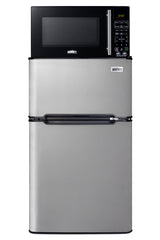 Accucold Compact 2-door refrigerator-freezer and microwave with built-in allocator, with brackets included (ships in 3 boxes on o (Model MRF34BSSA)