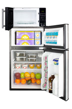 Accucold Compact 2-door refrigerator-freezer and microwave with built-in allocator, with brackets included (ships in 3 boxes on o (Model MRF34BSSA)