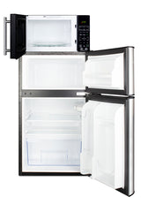Accucold Compact 2-door refrigerator-freezer and microwave with built-in allocator, with brackets included (ships in 3 boxes on o (Model MRF34BSSA)