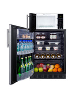 Combination all-refrigerator and microwave (Model MRF6BK2SSALHD)