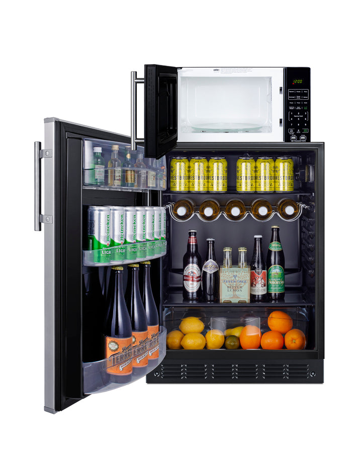 Combination all-refrigerator and microwave (Model MRF6BK2SSALHD)