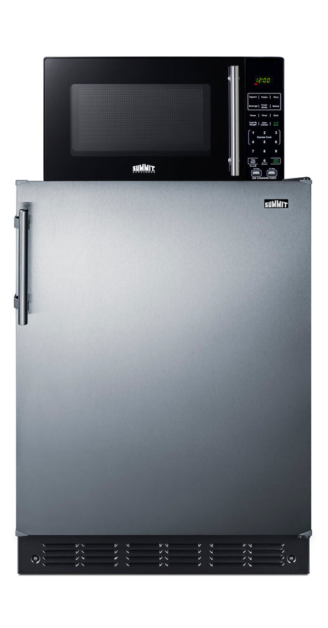 Accucold Combination all-refrigerator and microwave (Model MRF6BK2SSA)