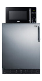 Accucold Combination all-refrigerator and microwave (Model MRF708BLSSALHD)