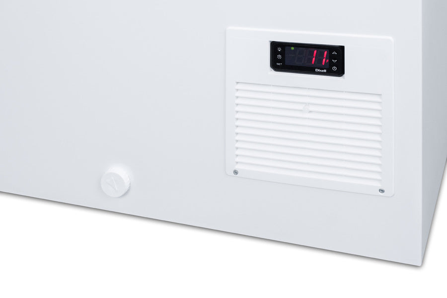 Accucold Commercial dipping cabinet with pre-installed sneeze guard, sliding glass lid, digital thermostat, and ice cream tub hol (Model NOVA22PDC)