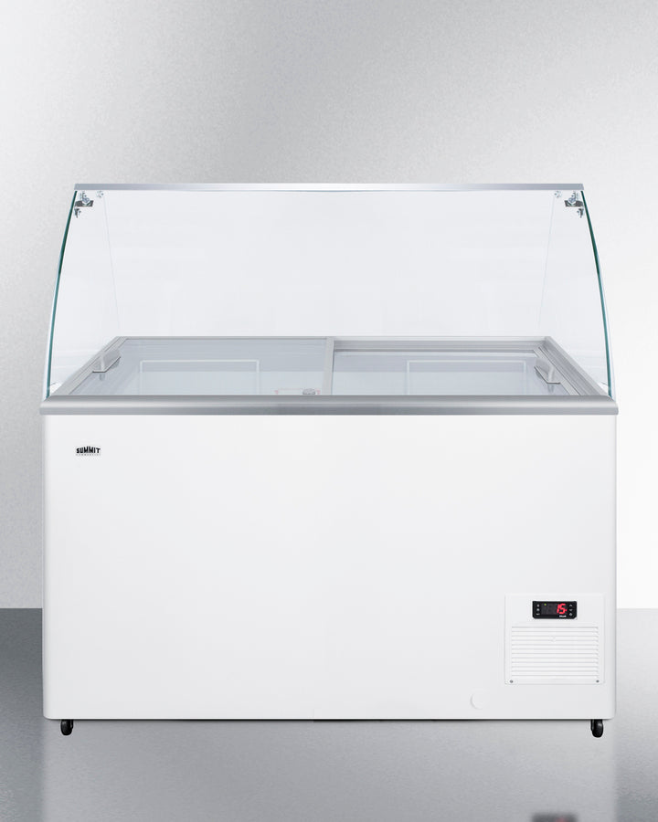Ice cream chest freezer with glass sneeze guard (ships unassembled) (Model NOVA35GDC) Main image