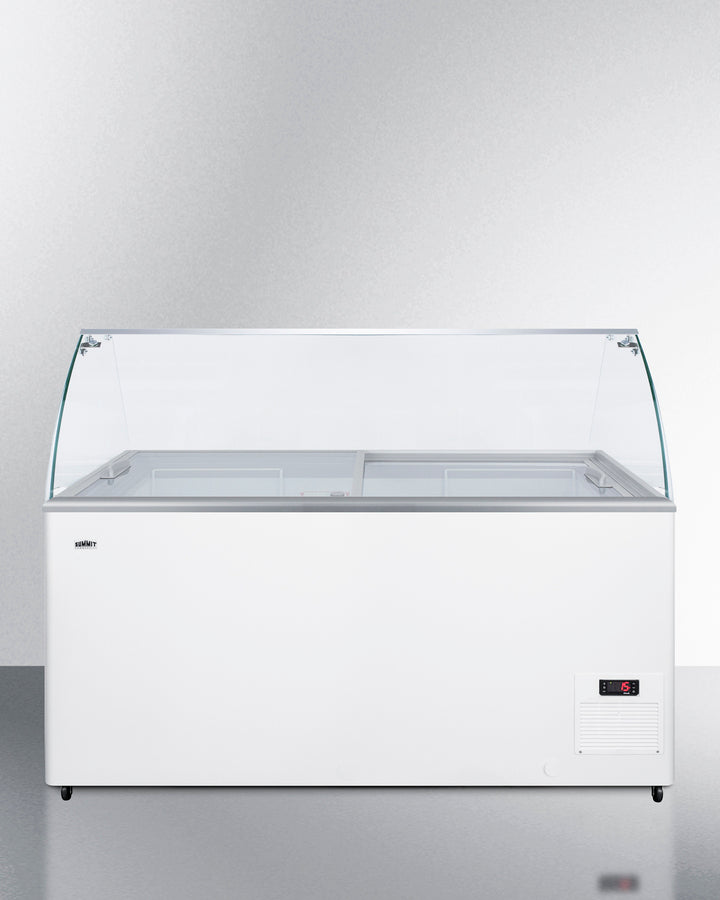 Ice cream chest freezer with glass sneeze guard (ships unassembled) (Model NOVA45GDC)