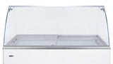 Glass sneeze guard kit for user installation on NOVA35 freezer