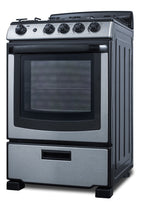 24" Wide Gas Range in Stainless Steel with Electronic Ignition, Oven Window, and Sealed Burners