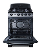 24" Wide Gas Range in Stainless Steel with Electronic Ignition, Oven Window, and Sealed Burners