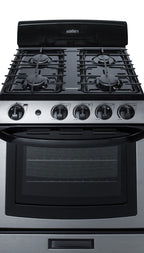 24" Wide Gas Range in Stainless Steel with Electronic Ignition, Oven Window, and Sealed Burners