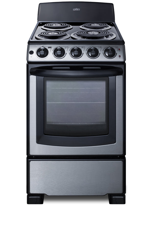 Accucold 20" Wide Electric Coil Top Range in Stainless Steel