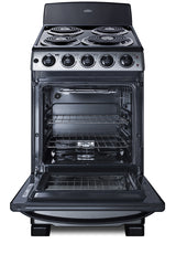 Accucold 20" Wide Electric Coil Top Range in Stainless Steel