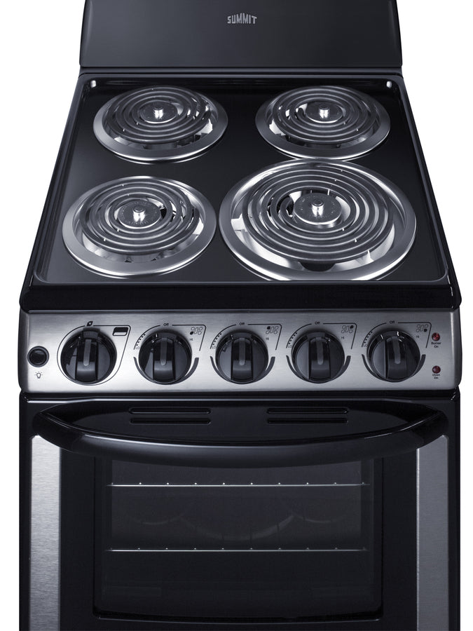 Accucold 20" Wide Electric Coil Top Range in Stainless Steel