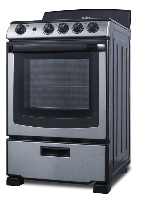 24" Wide Electric Coil Top Range in Stainless Steel
