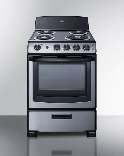 Accucold 24" Wide Electric Coil Top Range in Stainless Steel
