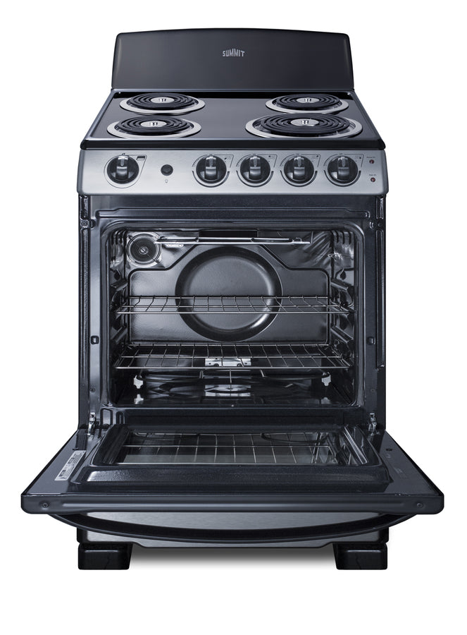 24" Wide Electric Coil Top Range in Stainless Steel