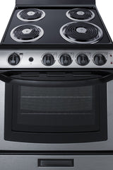 24" Wide Electric Coil Top Range in Stainless Steel