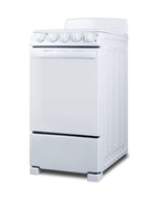20" Wide Electric Coil Top Range in White Finish - Angle